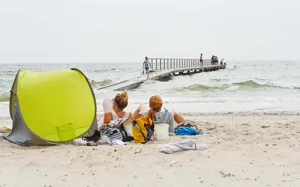 Hvidbjerg Strand Camping Resort Badebro Strand Telt