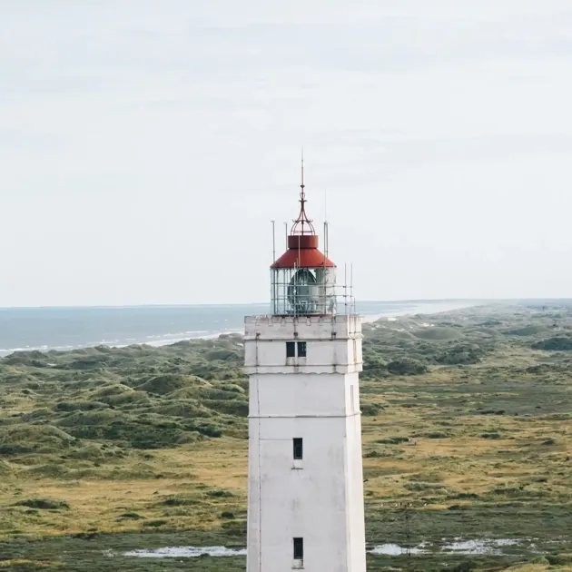 Hvidbjerg Strand Camping Resort Blaavandshuk Fyr Drone Udsigt