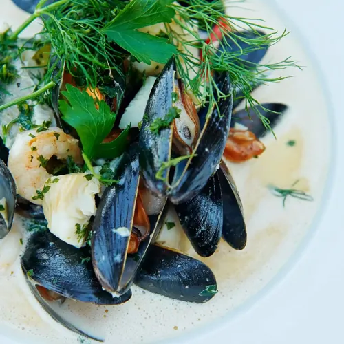 Hvidbjerg Strand Camping Resort Restaurant Hvidbjerg Ret Skaldyr