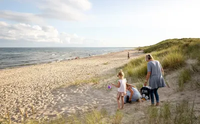 Skagen Sydstrand Camping Skagen Strand Aegtepar Solnedgang