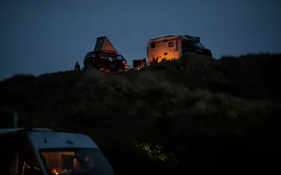 Vejers Strand Camping Pladsen Camper Aften