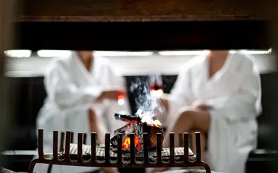 Hvidbjerg Strand Camping Resort Wellness Indendoers Ild